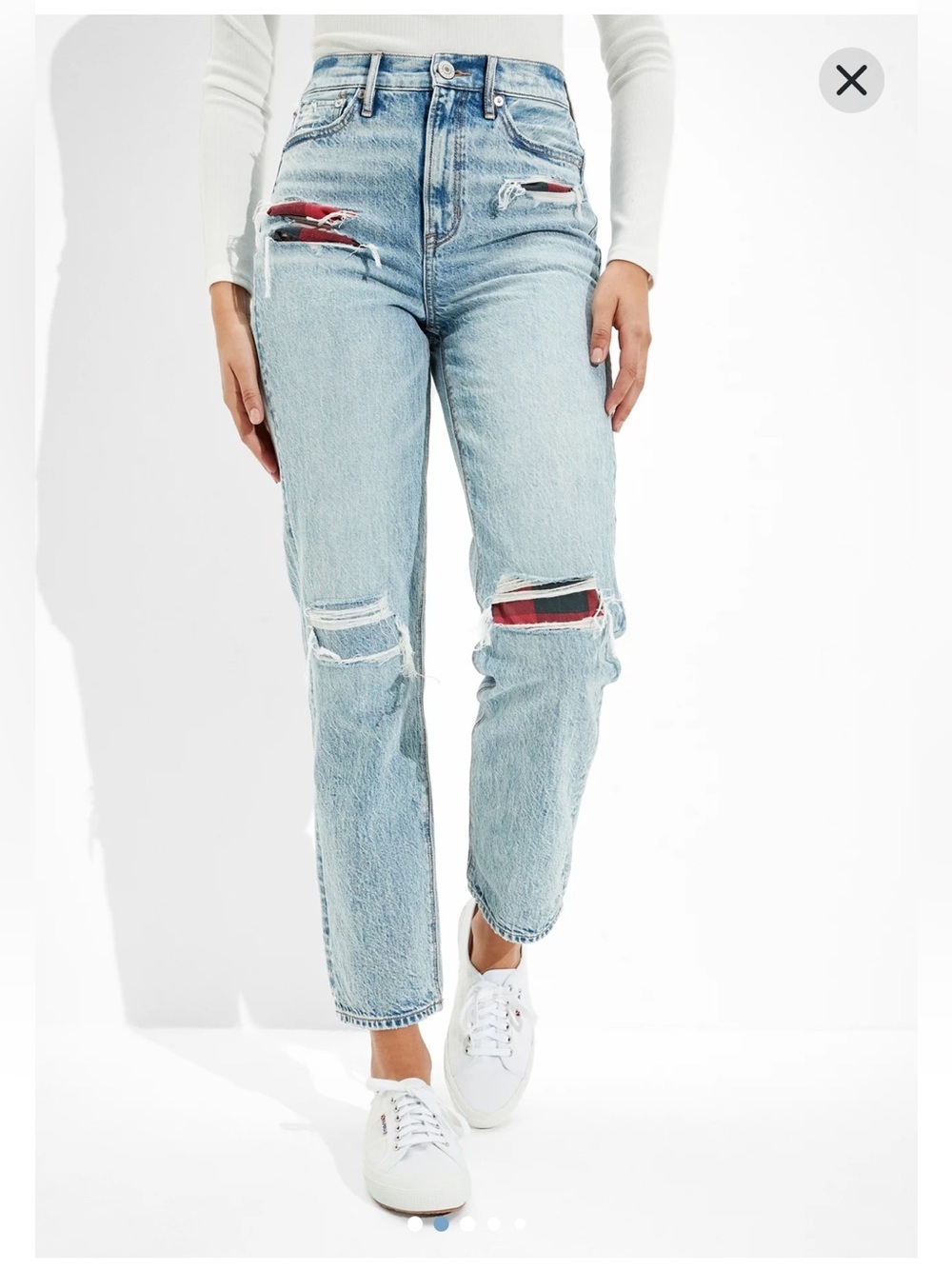 American Eagle Ripped Highest Waist '90s Boyfriend Jean- Size 6